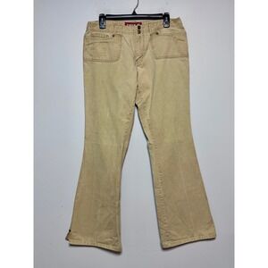 Zana‎ Di Y2K Low-Rise Bootcut Jeans Sz 9 Khaki Denim Indie Sleaze Streetwear